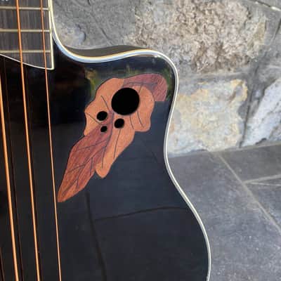 Harley Benton HBO-850 BK — Acoustic-Electric Bass Guitar, Black, HSY-400D Preamp + Video Demo image 3