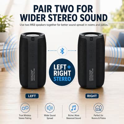 12W Portable Bluetooth Speaker, IPX5 Water-Resistant Wireless Speaker for Outdoor, Beach, Camping & Home Use image 6