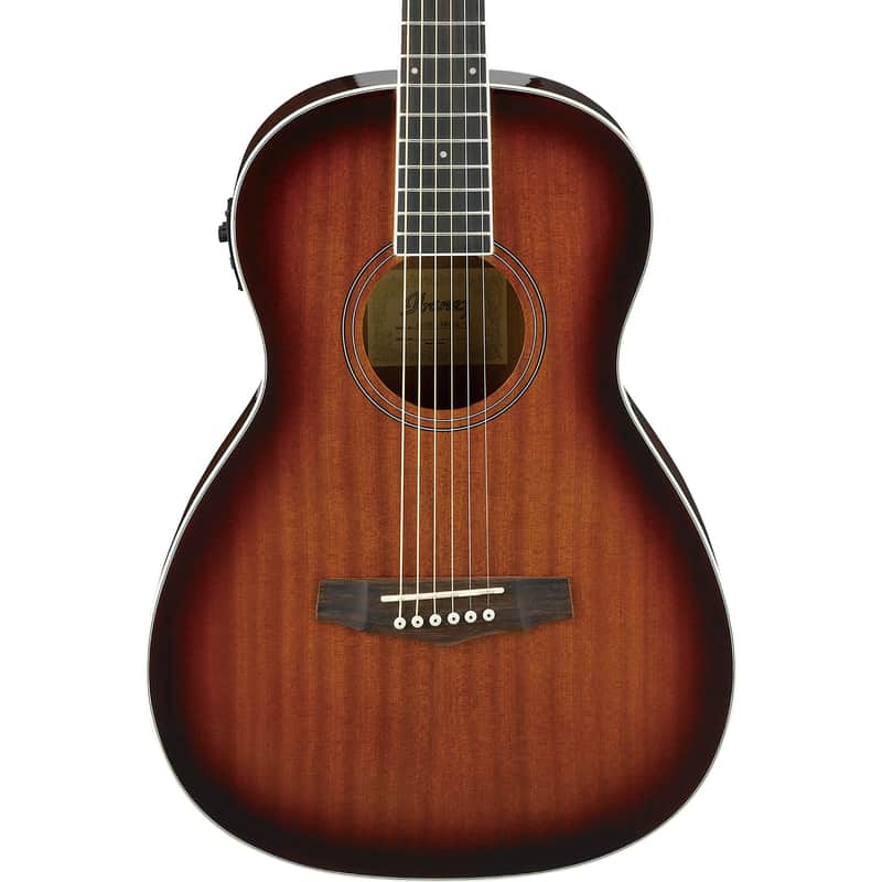 Ibanez PN12EVMS Parlor Body Acoustic Guitar, Vintage Mahogany Body High Gloss image 1