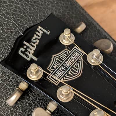 1994 Gibson J-185 Harley Davidson Limited Edition Jumbo Acoustic Guitar #724 EXCELLENT W/OHSC image 12