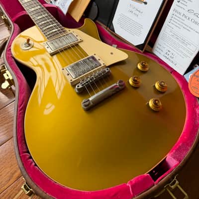 2021 Gibson Custom Shop Les Paul ‘57 Reissue R7 w/ ‘59 Carmelita Neck CME VOS - Gold Top image 1