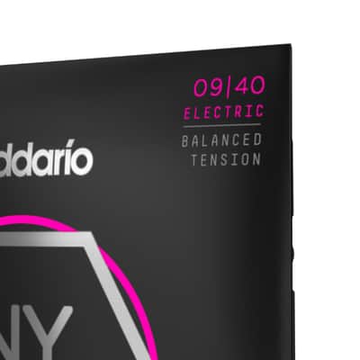 D'Addario NYXL0940 Nickel Wound Electric Guitar Strings Super Light Balanced Tension 9-40 image 3