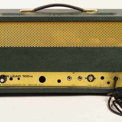 1970 Marshall Super Lead 100 w/ 2x12 Cab Green Tolex *New Photos* image 5