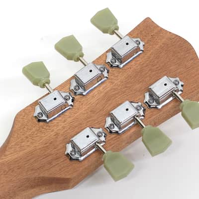 Handcrafted 2 Pickup Engraved Mahogany 6 String Opening Body 24.75"Scale Electric Cigar Box Guitar image 13