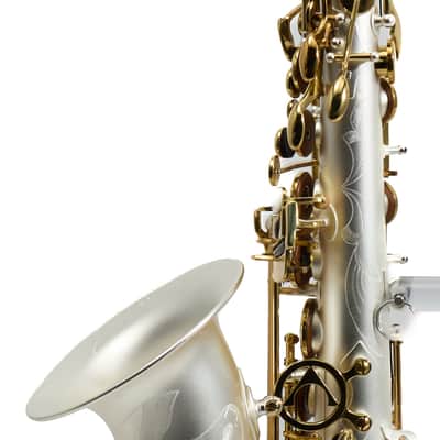 Antigua Winds Model AS4248SQ 'Powerbell' Alto Saxophone in Satin Silver image 11