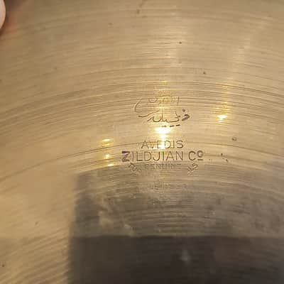 Vintage 1940s A Avedis Zildjian 14" Transition Stamp Cymbal 685g CRACK image 3