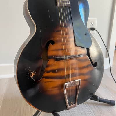 Harmony Ridgeway archtop acoustic  1943 Moon burst image 1