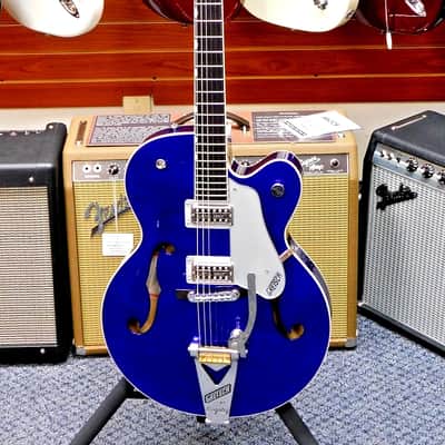 2001 Gretsch G6120SH Brian Setzer Hot Rod Hollowbody Electric Guitar w/Case! Cobalt Blue! VERY NICE!!! image 2