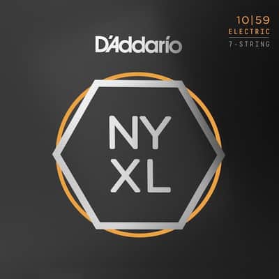 D'Addario NYXL1059 Nickel Wound 7-String Electric Guitar Strings, Regular Light, 10-59 image 1