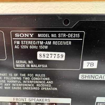 Sony STR-DE315 Receiver HiFi Stereo Vintage 5 Channel Home Theater Audio Radio image 6