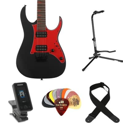 Ibanez Gio GRG131DX Essentials Bundle - Black Flat image 2