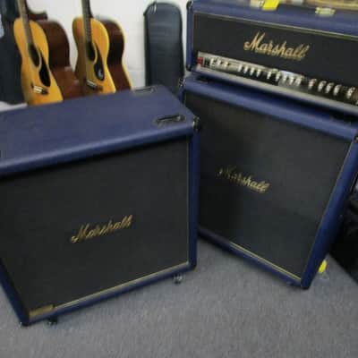 Marshall 1962-1992 30th 6100LE Anniversary BLUE 100 watt FULL Stack near Mint w/ original shipping image 2