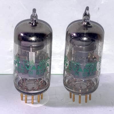 1972 Sylvania 6922 ECC88 6DJ8 Mil-Spec Tubes, Matched Pair, Tested, Matched Codes image 1