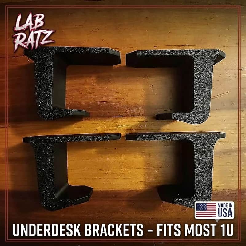 4x under desk mounts - fits most interfaces and 1U image 1