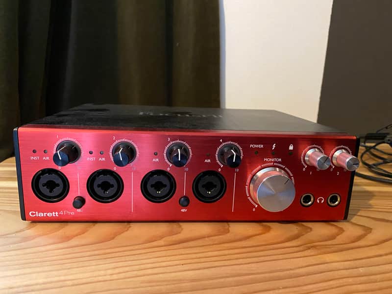 Focusrite Clarett 4Pre Thunderbolt Audio Interface 2010s - Red image 1