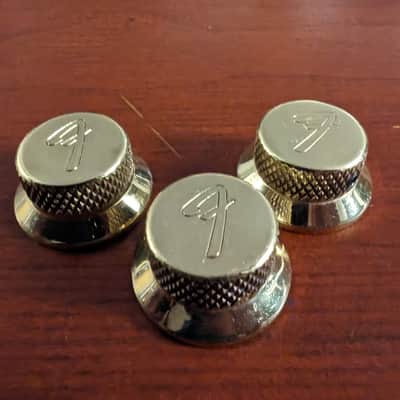 Fender Original Gold F Knobs for "THE STRAT" 1980-1983 image 1