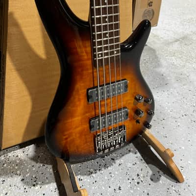 Ibanez Standard SR405E 5-string Bass Guitar - Dragon Eye Burst image 2