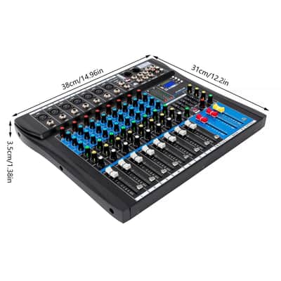 8-Channel Professional Corded Electric Powered Mixer | Studio-Grade Mixing Console for Musicians & Live Performers image 7