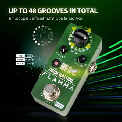 Flamma FC12 Drum machine Effects Pedal 48 Grooves Fill Function Tap Tempo Function Dual EQ Presets,price include the import duty for US buyer image 3