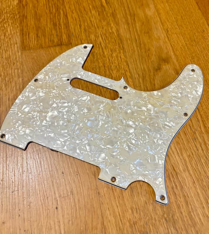Fender Telecaster 80s Pearloid pickguard aged vintage image 1