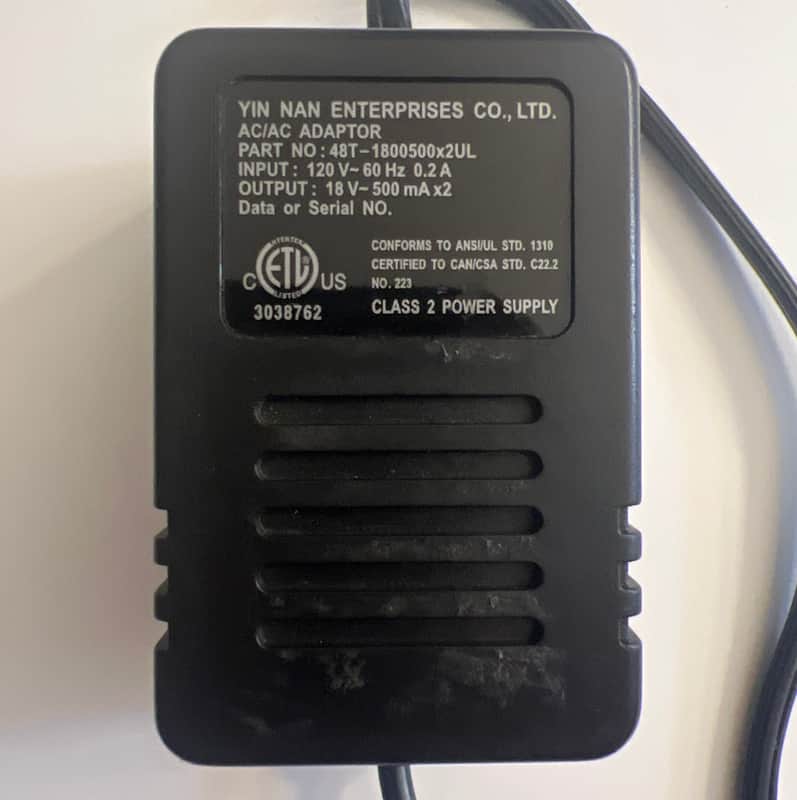 18V AC PSU Adapter for Yamaha MG10U/MG10XU/MG16/Alesis Multimix 8 USB FX, 3-pin connector plug image 1