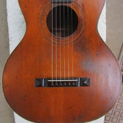 Stella Parlor Guitar, 1900's, Jersey City N.J. Restored, "Bluesmobile", Case image 6