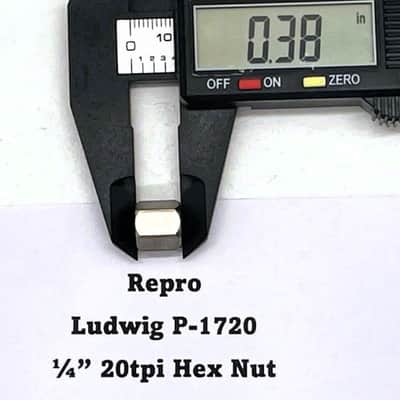 Reproduction Ludwig P-1720 High Profile 1/4" 20tpi Hex Nuts for P-1216A Mounts (65-68) image 6