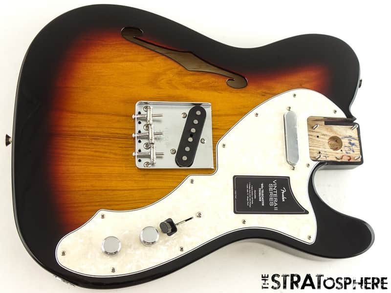 Fender Vintera II 60s Telecaster Thinline Tele LOADED BODY Ash 3ts Sunburst. image 1