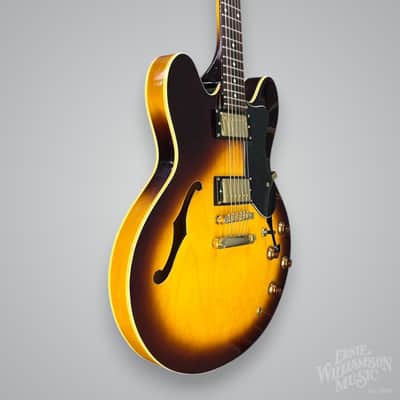 Epiphone Dot Deluxe Vintage Sunburst Semi Hollowbody Electric Guitar image 3