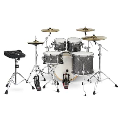 DWe 5-pc Kit Bundle with DWe Cymbals V51 Module - Black Galaxy image 3