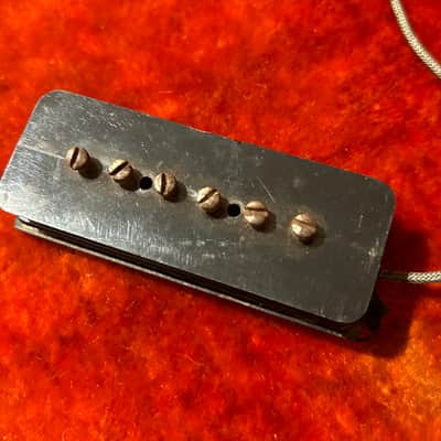 Vintage Gibson P90 Pickup 1950’s Black Bobbin Dogear w Cover Les Paul Es175 Es350 image 6