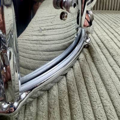 Vintage Premier 2000 Flo-Beam 5x14 Snare Drum — Chrome Over Aluminium (COA), Made in England (Video Demo) image 5