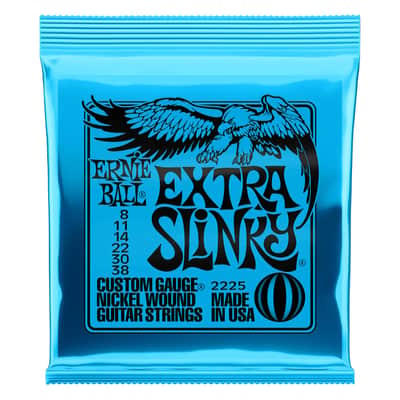 Ernie Ball Extra Slinky 8-38 Nickel Wound Electric Guitar Strings - 2225 image 2