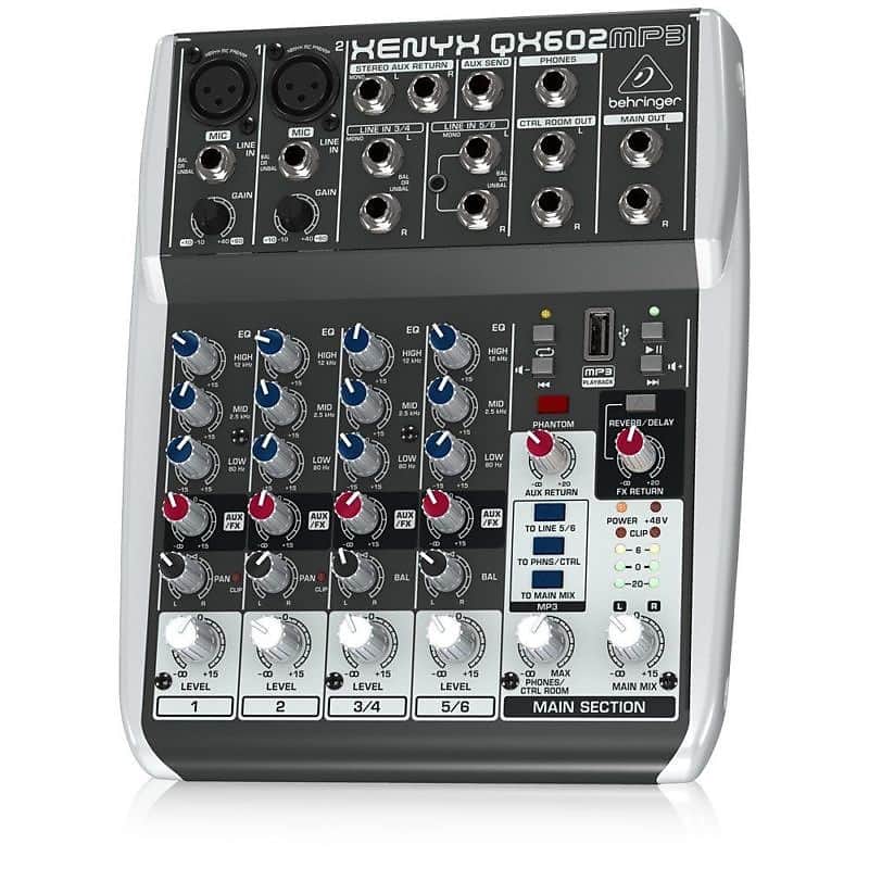 Behringer Xenyx QX602MP3 6-Input Mixer image 1