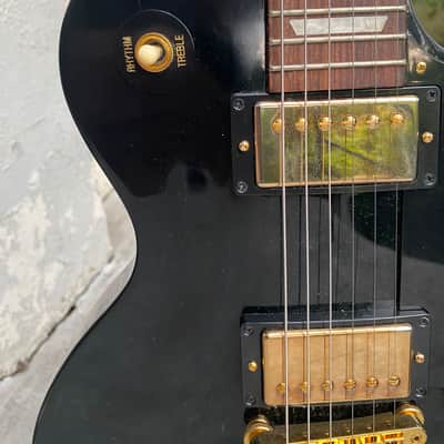 Gibson Les Paul Studio Push Pull Tone Guitar Center Exclusive- Ebony Gold Hardware image 5
