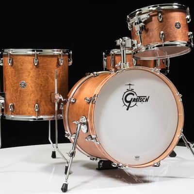 Gretsch Catalina Club 4 Piece Shell Pack (18/12/14/14SN) Satin Walnut Glaze image 1