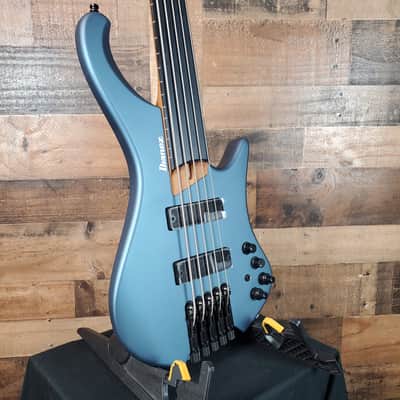 Ibanez EHB1005F Fretless 5-string Bass Guitar, Artic Ocean Matte, Gig Bag, 775 image 2