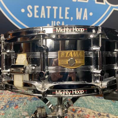 Tama - 5x14" 10-Tube Lug Snare Drum, Power Hoops 1980's - Chrome over Steel image 4