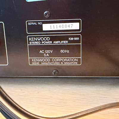 Kenwood KM-991 Power Amplifier + KT-591 Stereo Tuner Freshly Serviced V Rare🎶🔥 image 12