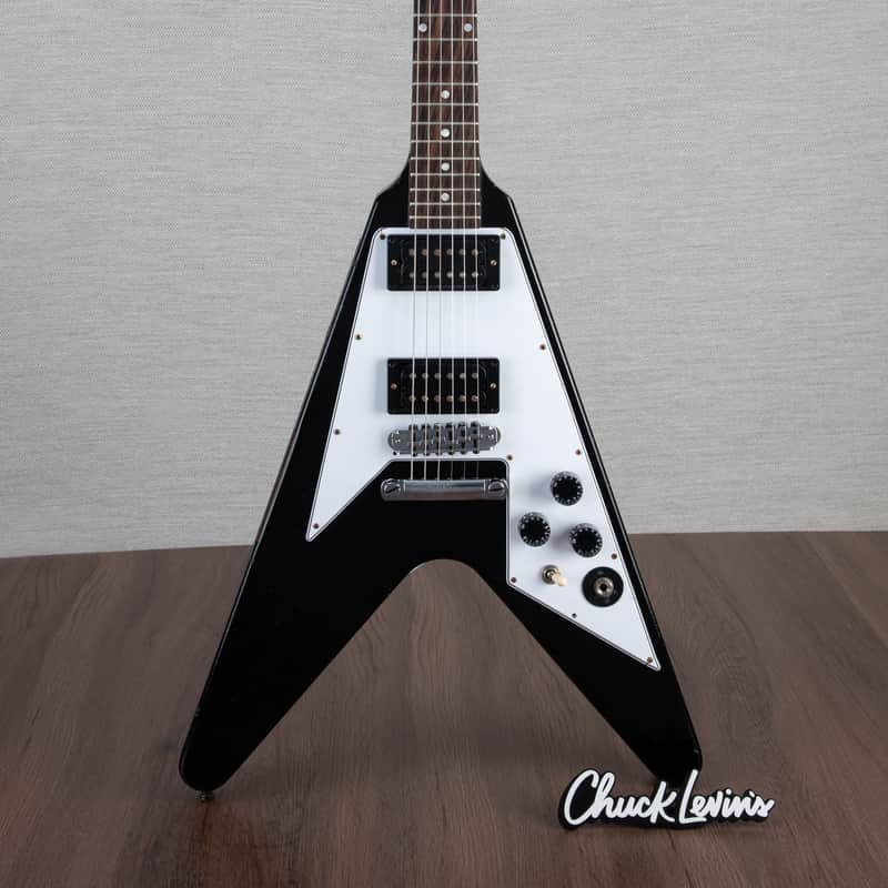 Gibson Custom Shop Kirk Hammet 1979 Flying V Electric Guitar - Ebony - #KH046 image 1
