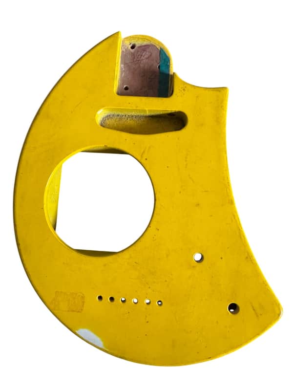 Yellow Mini Crescent Shaped Guitar Body DIY Project image 1