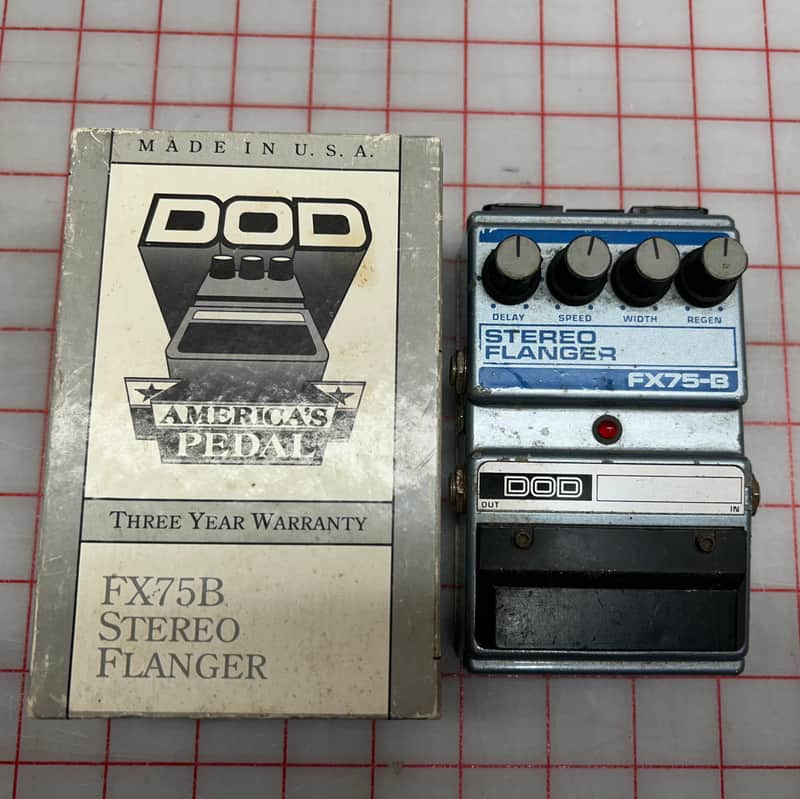 DOD Stereo Flanger FX75-B Made in USA 1987 - 1997 - Silver image 1