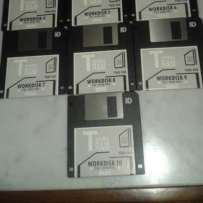 KORG 1990 T series T1 T2 T3 "M1 STEROIDS" WORKDISK TSD 101-110 TOTAL 10 DISCS DISKS GOOD STATE image 2