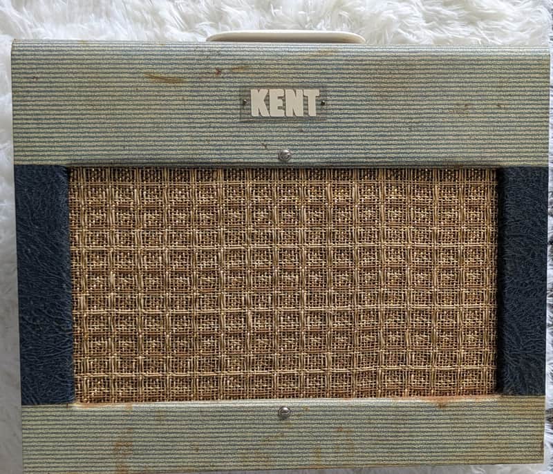 Vintage Kent Tube Guitar Combo Amplifier Blue/Cream w/ Original Shipping Box