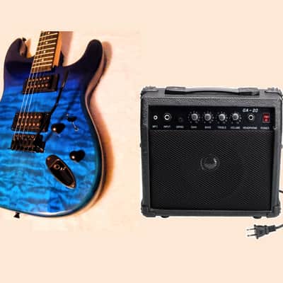 🎸+Amp! Unmarked S Series Electric Guitar +Whammy / Tremolo +Rosewood FB +Soft Case/Gg Bag +Strap +Cable +Pick!🎸 image 1