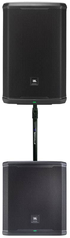 JBL PRX915 15" 1000w RMS Powered DJ PA Speaker w/ DSP+15" Subwoofer+Pole Mount image 1