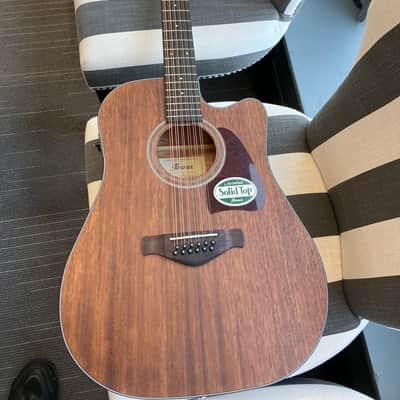 Ibanez AW5412CEOPN Artwood Cedar / Okoume Open Pore Dreadnought image 1