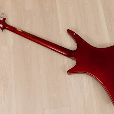 1982 Guild X-702 Vintage Bass Guitar Candy Apple Red w/ Case image 12