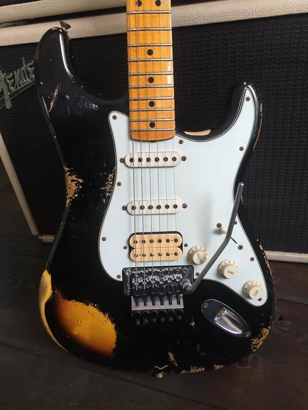 Fender Stratocaster Black over Sunburst Customshop image 1