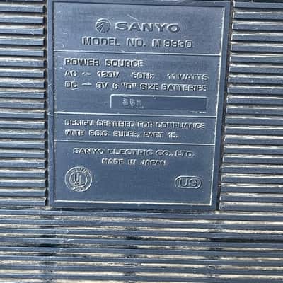 Vintage Sanyo M9930 Boom Box Cassette Recorder Stereo Radio Portable FOR PARTS OR REPAIRS image 12